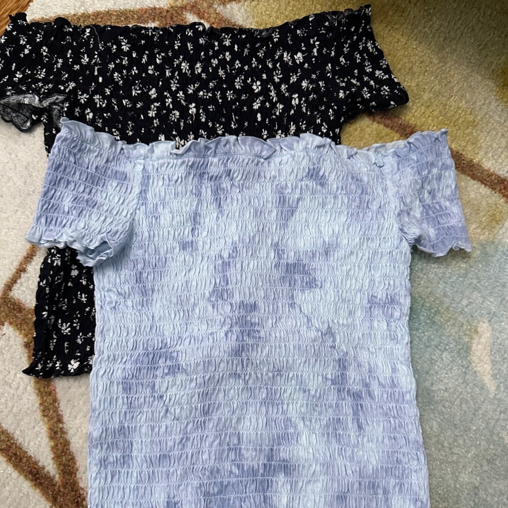 Set of Off the Shoulder Cropped Tops